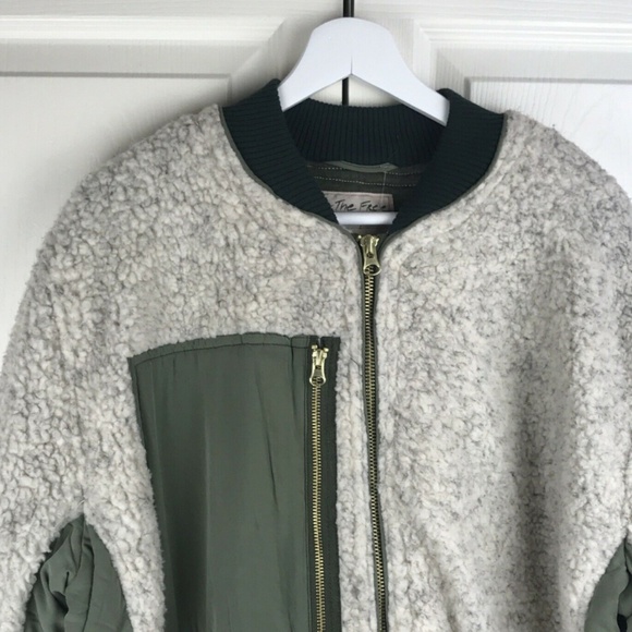 Free People Rivington Sherpa Jacket Desert Combo L - Picture 3 of 7